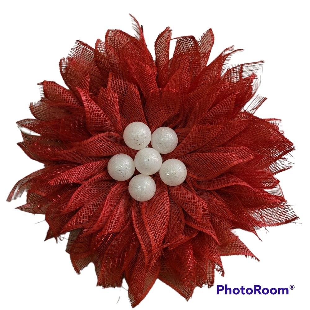 Poinsettia Flower Wreath